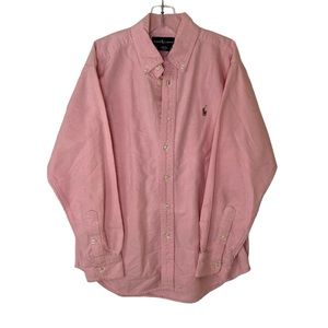 Ralph Lauren Boys Button Down Long Sleeve Solid Shirt Size 12